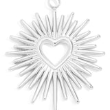 Textured Sunburst Heart Charm - MTT Collective