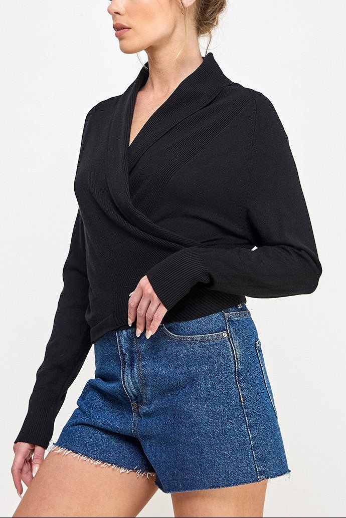 The Alina Wrap Sweater - MTT Collective