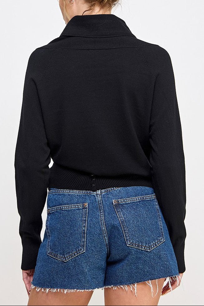 The Alina Wrap Sweater - MTT Collective