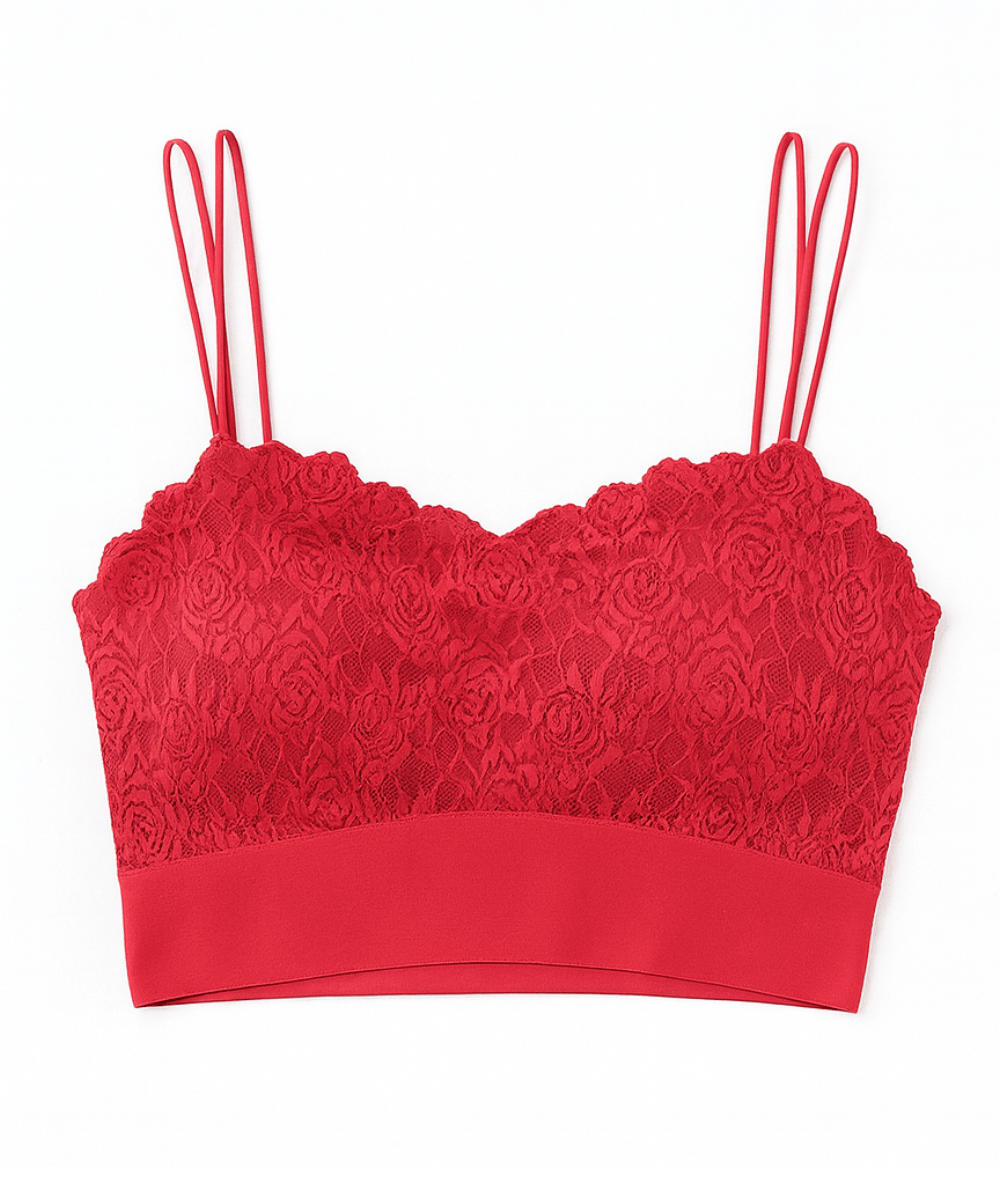 The Aria Rose Lace Knit Bralette - MTT Collective