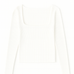 The Camille Square - Neck Rib Knit Pullover - MTT Collective