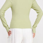 The Camille Square - Neck Rib Knit Pullover - MTT Collective