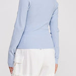 The Camille Square - Neck Rib Knit Pullover - MTT Collective