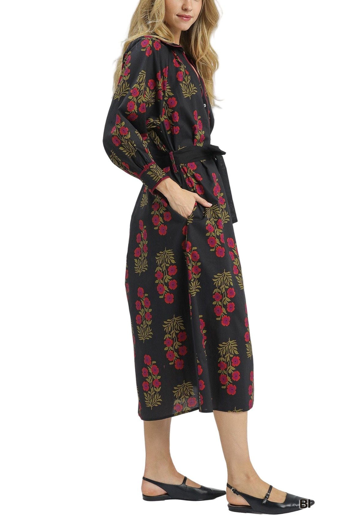 The Celeste Floral Shirt Dress - MTT Collective