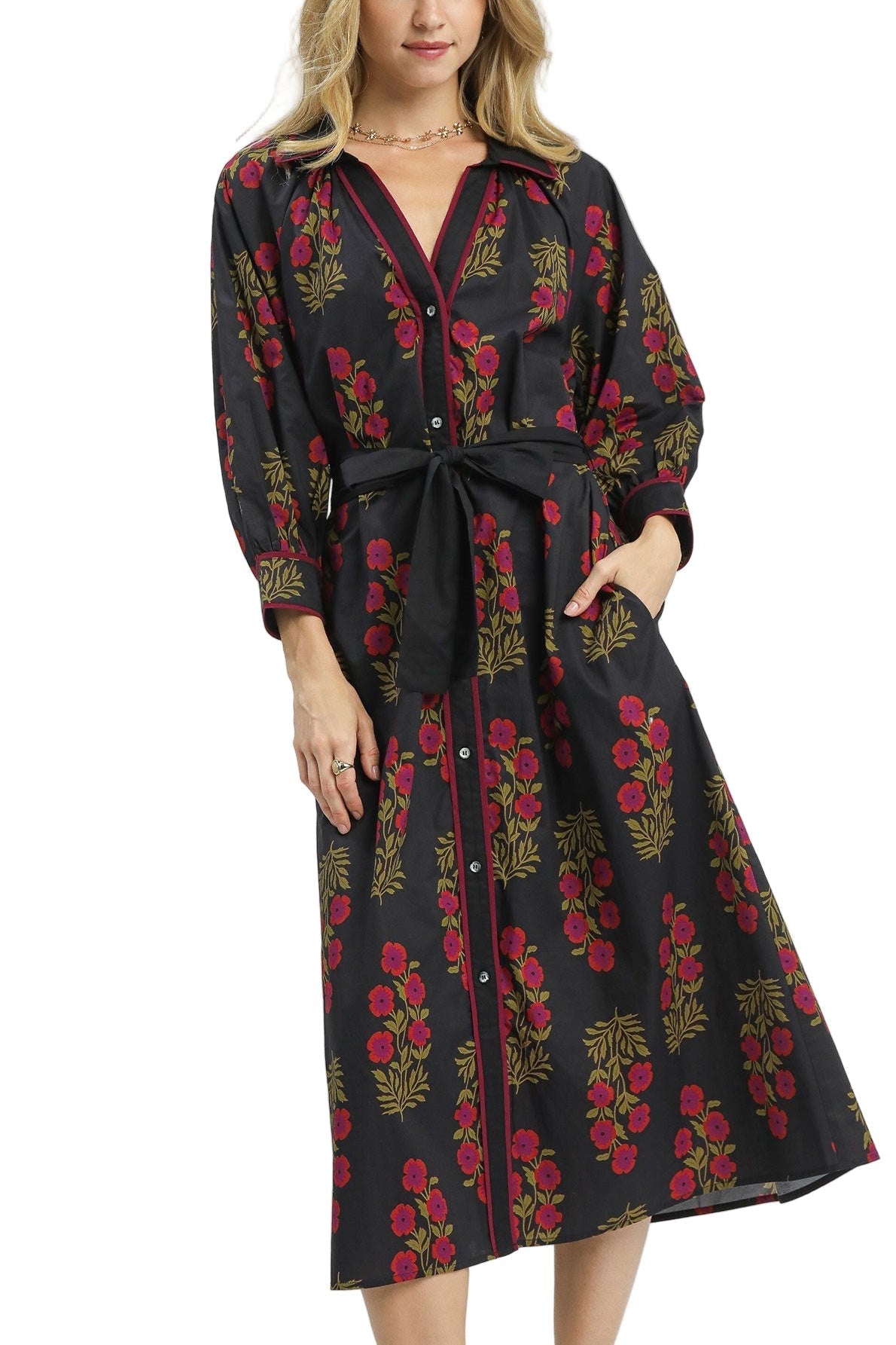 The Celeste Floral Shirt Dress - MTT Collective