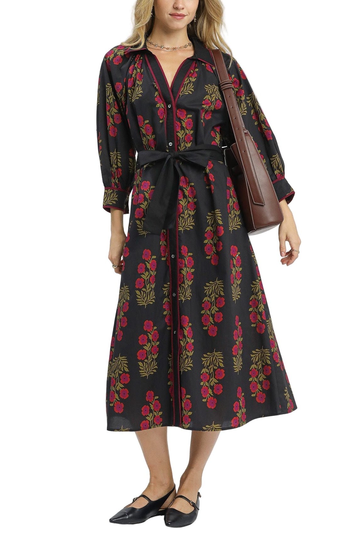 The Celeste Floral Shirt Dress - MTT Collective