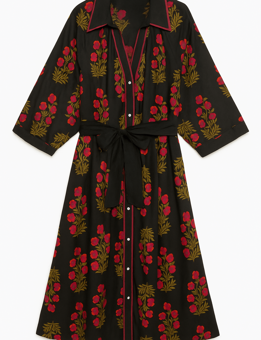 The Celeste Floral Shirt Dress - MTT Collective