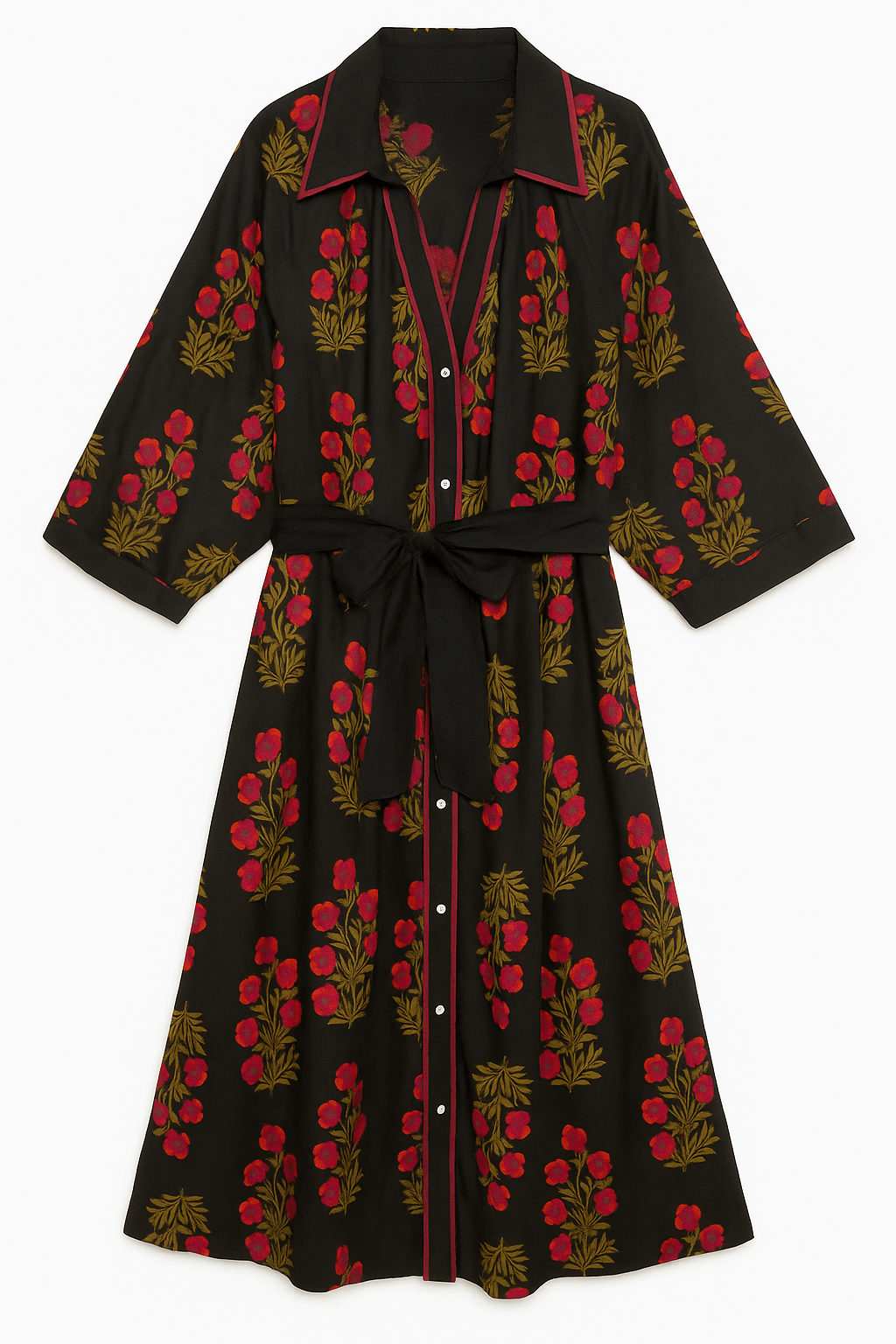 The Celeste Floral Shirt Dress - MTT Collective