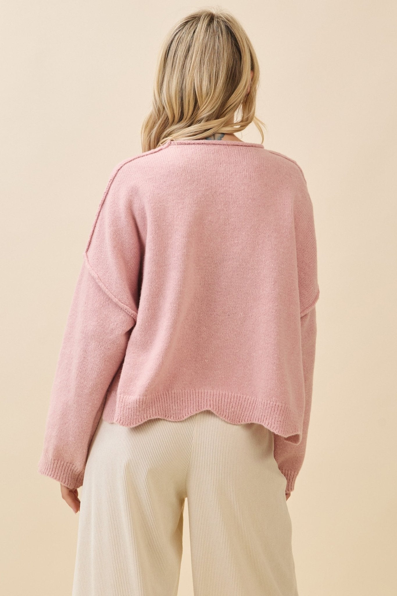 The Clara Scallop Pocket Sweater - MTT Collective