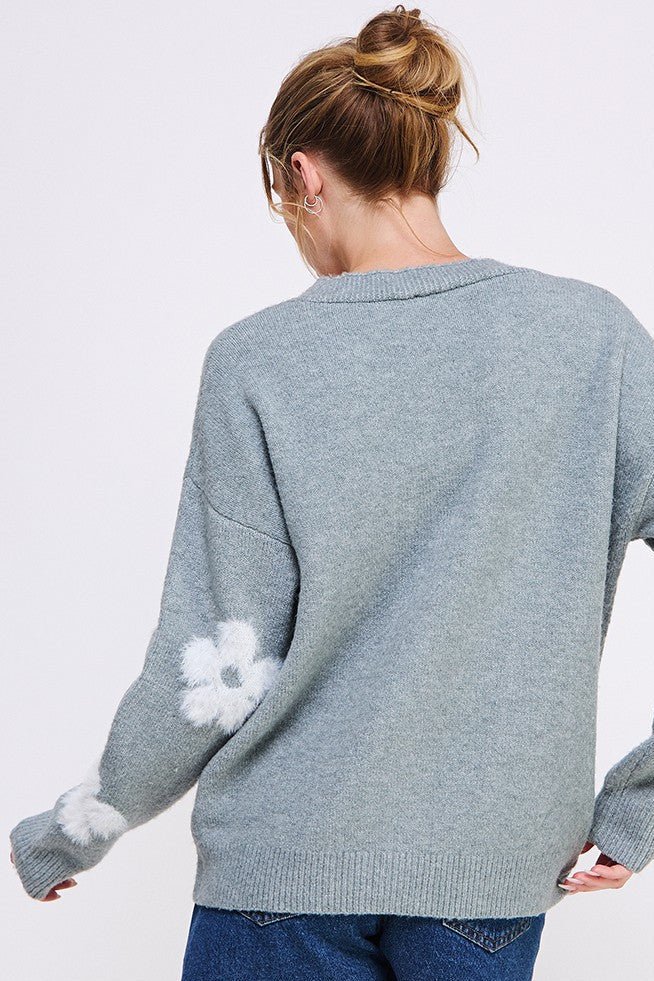 The Daisy Rae Textured Flower Cardigan - MTT Collective