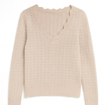 The Delaney Scallop Pointelle Sweater - MTT Collective