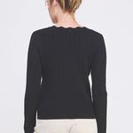 The Delaney Scallop Pointelle Sweater - MTT Collective