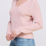 The Delaney Scallop Pointelle Sweater - MTT Collective