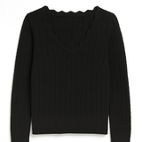 The Delaney Scallop Pointelle Sweater - MTT Collective