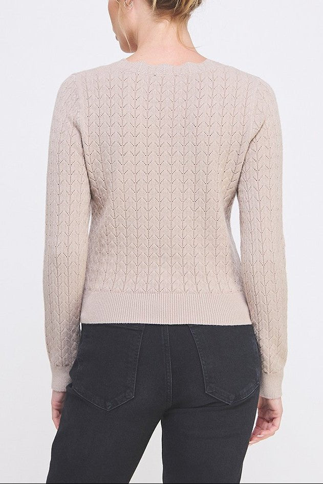 The Delaney Scallop Pointelle Sweater - MTT Collective