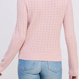 The Delaney Scallop Pointelle Sweater - MTT Collective