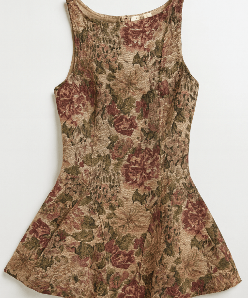 The Eloise Vintage Brocade Flare Dress - MTT Collective