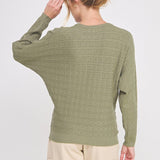 The Emilia Pointelle Dolman Sweater - MTT Collective