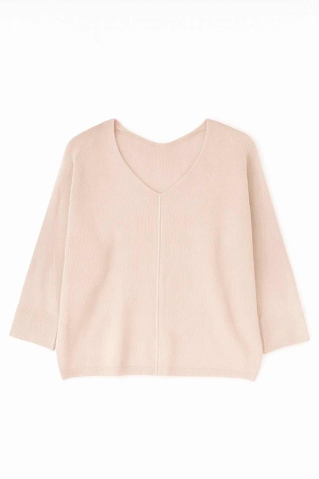 The Haven Mixed - Texture Dolman V - Neck Sweater - MTT Collective