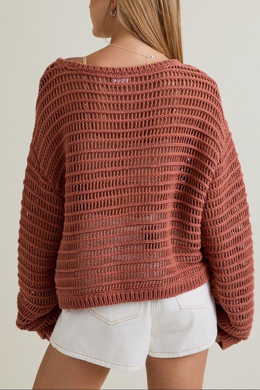 The Isla Open Knit Sweater - MTT Collective