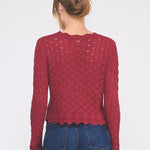 The Juliette Pointelle Tie - Front Cardigan - MTT Collective