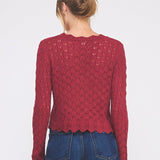 The Juliette Pointelle Tie - Front Cardigan - MTT Collective