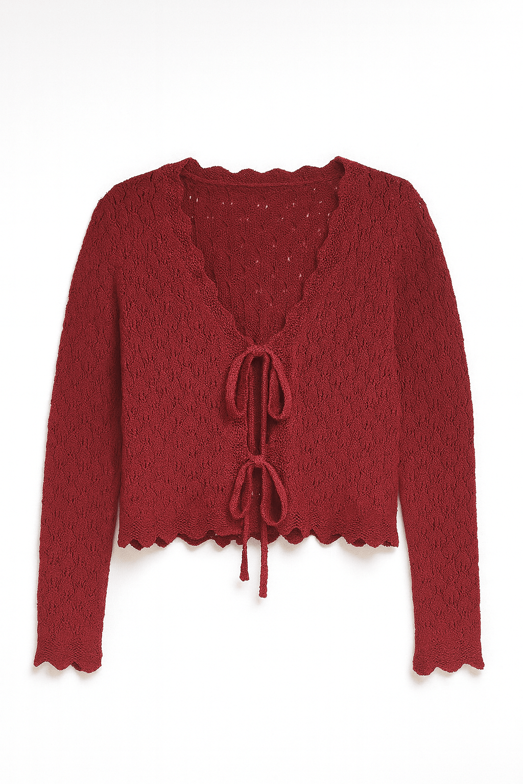 The Juliette Pointelle Tie - Front Cardigan - MTT Collective