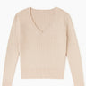 The Lila Cable Knit V - Neck Sweater - MTT Collective