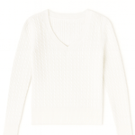 The Lila Cable Knit V - Neck Sweater - MTT Collective