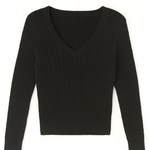 The Lila Cable Knit V - Neck Sweater - MTT Collective