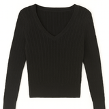 The Lila Cable Knit V - Neck Sweater - MTT Collective