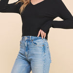 The Lila Cable Knit V - Neck Sweater - MTT Collective