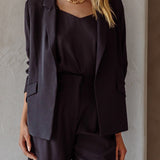 The Maren Power Blazer – 3/4 Sleeve Tailored Jacket - MTT Collective