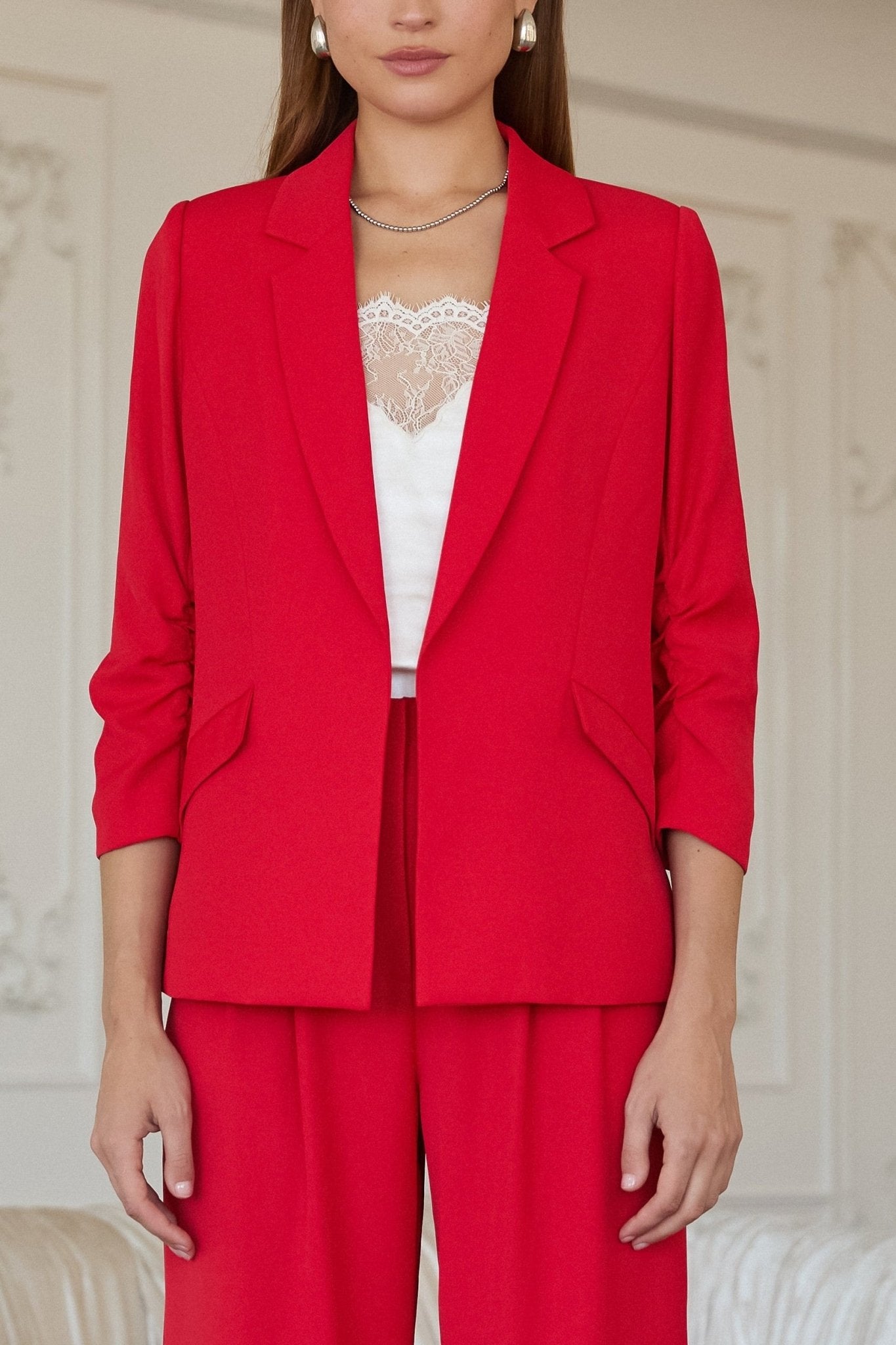 The Maren Power Blazer – 3/4 Sleeve Tailored Jacket - MTT Collective