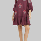 The Maribel Embroidered Ruffle Dress - MTT Collective