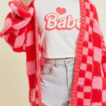 The Marlowe Checkered Oversized Knit Cardigan - MTT Collective