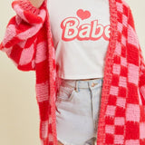 The Marlowe Checkered Oversized Knit Cardigan - MTT Collective