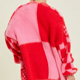 The Marlowe Checkered Oversized Knit Cardigan - MTT Collective