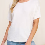 The Mila Variegated Rib Short Sleeve Top - MTT Collective