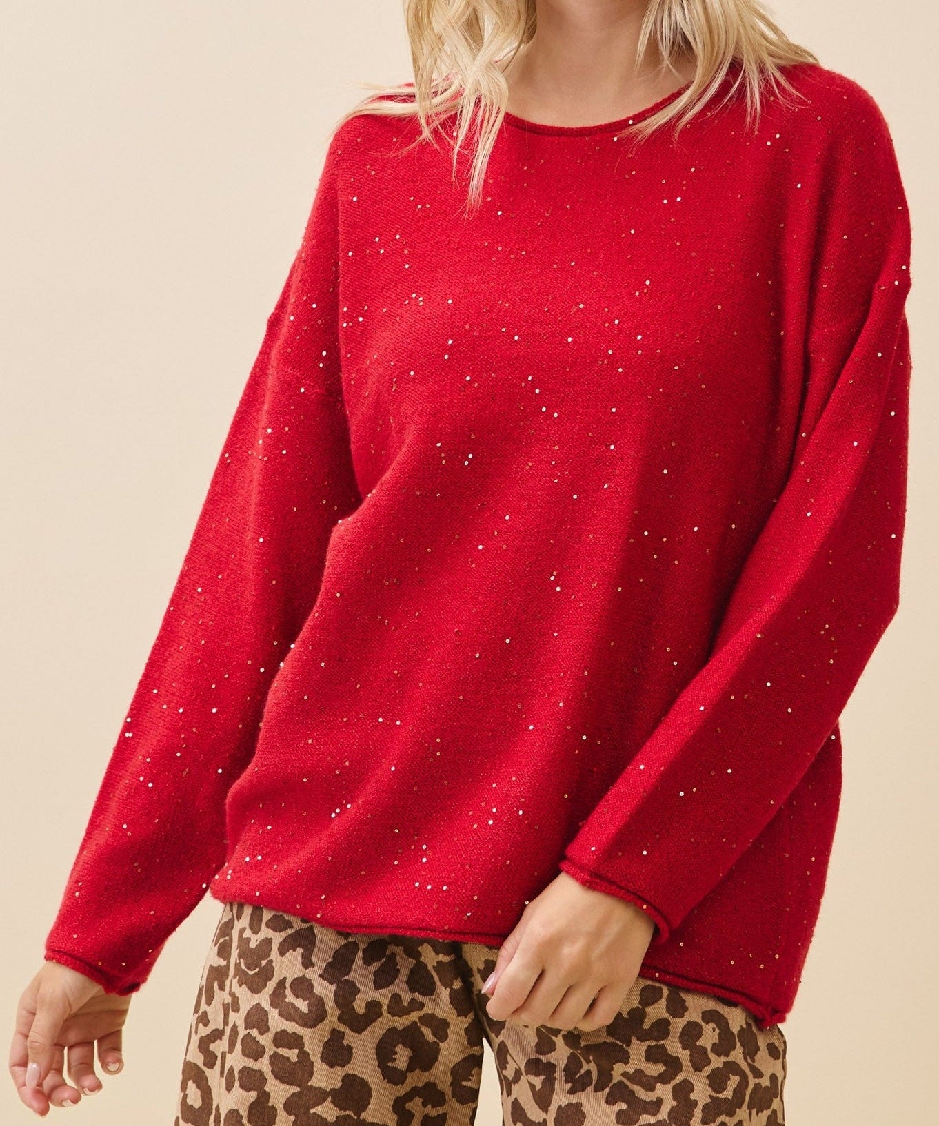 The Noelle Glitter Knit Sweater - MTT Collective
