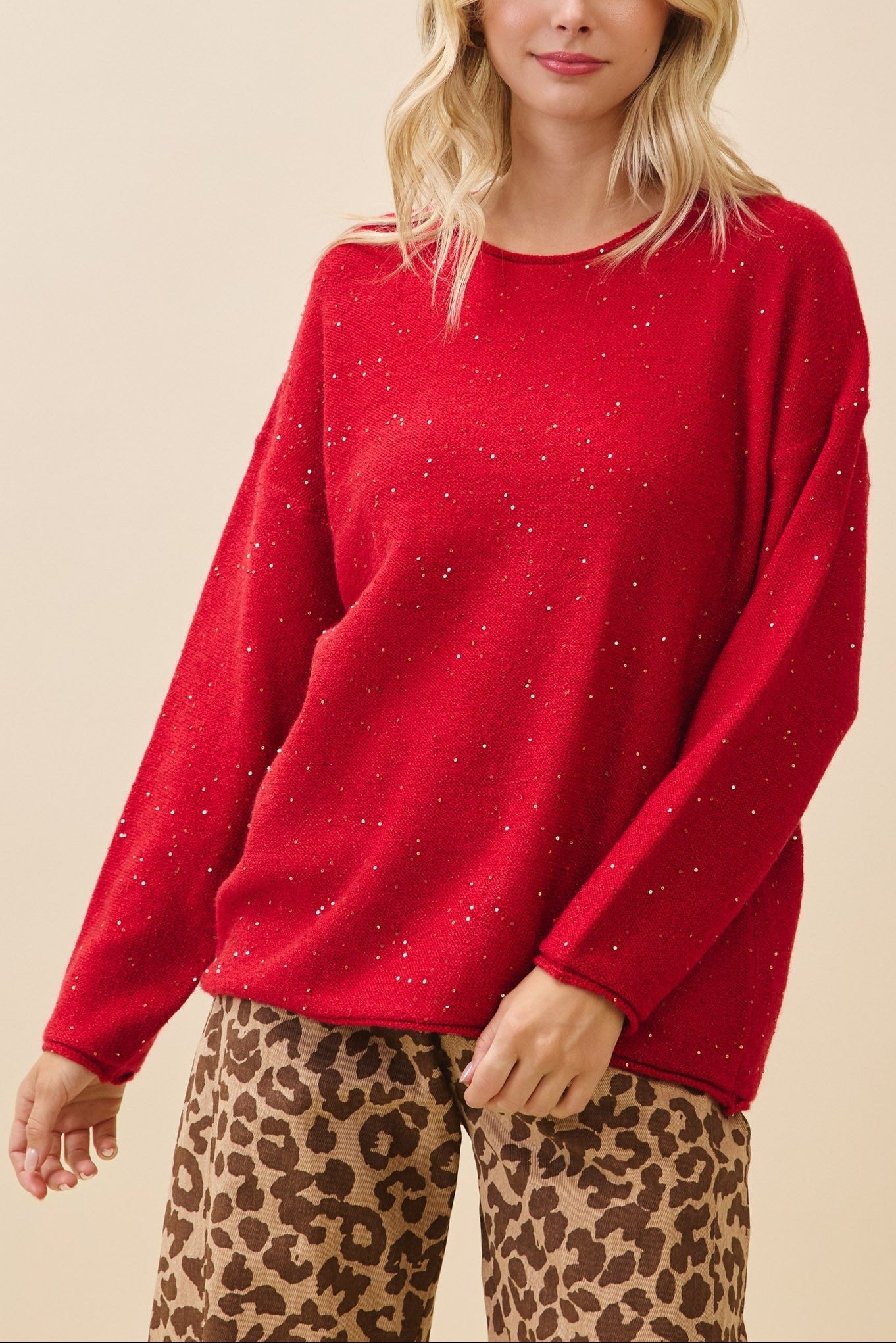 The Noelle Glitter Knit Sweater - MTT Collective