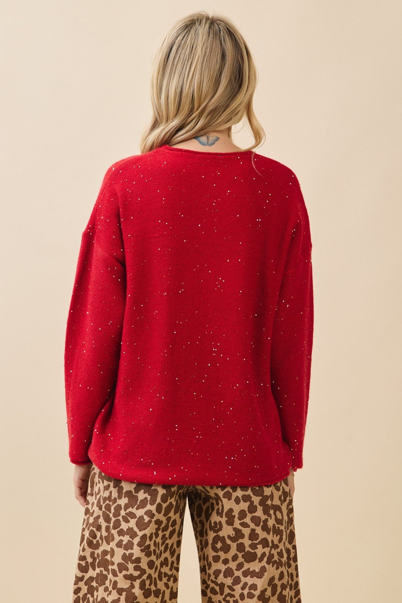 The Noelle Glitter Knit Sweater - MTT Collective