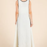 The Nova Contrast Tie Maxi Sleeveless Cardigan - MTT Collective