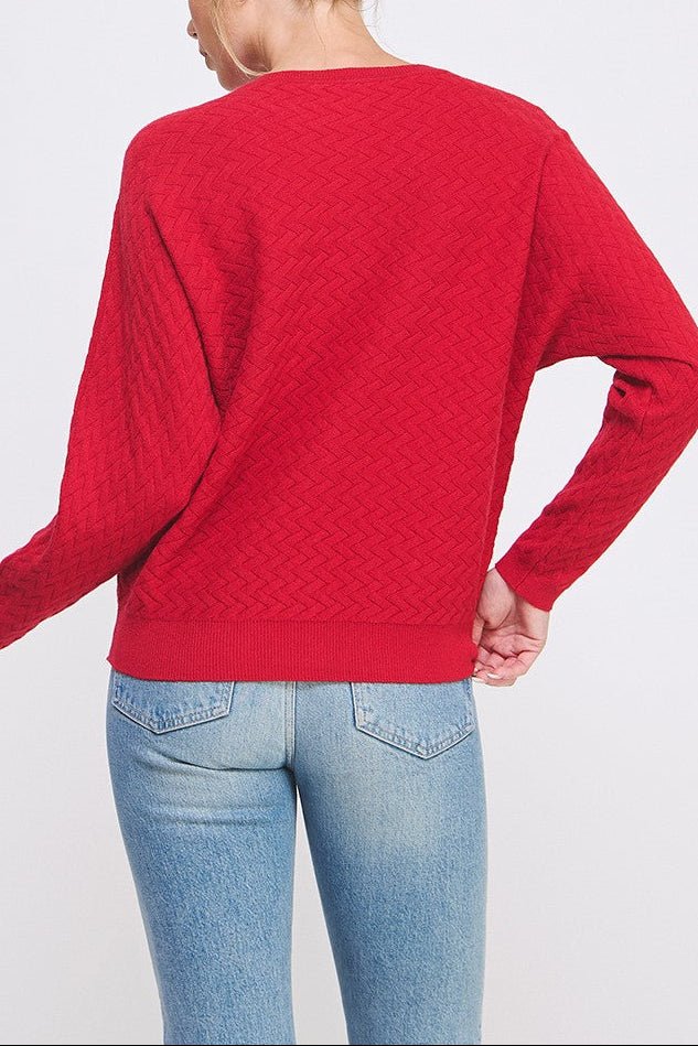 The Remy Herringbone Dolman Sweater - MTT Collective