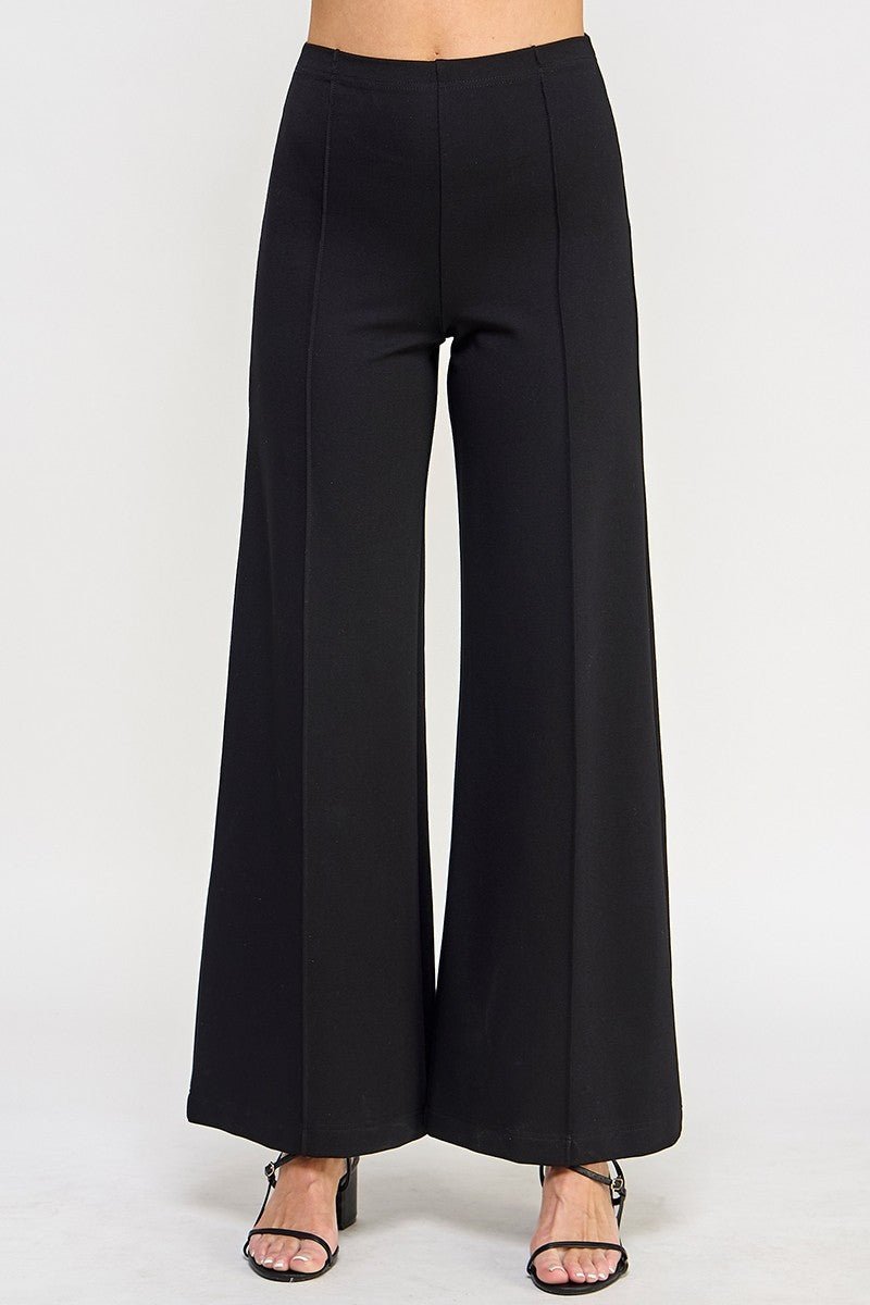 The Rowan High Waist Ponte Wide Leg Pants - MTT Collective