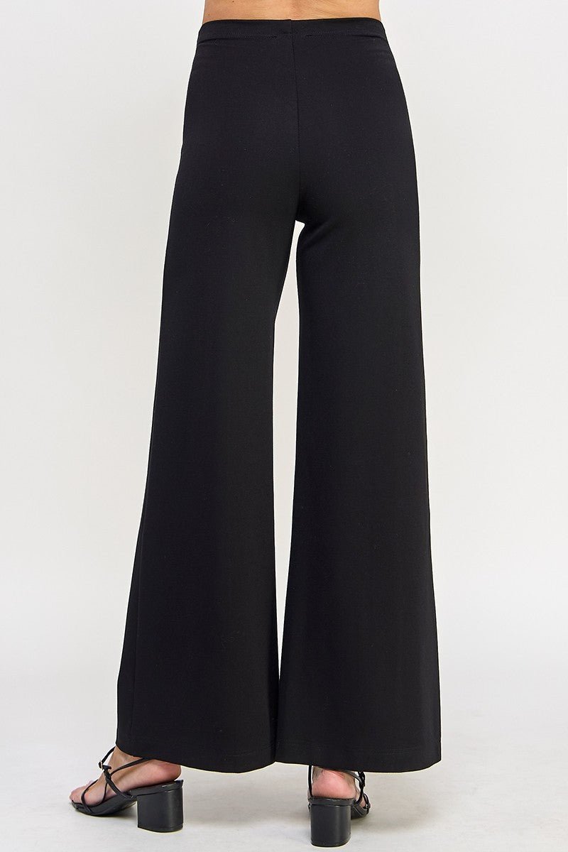 The Rowan High Waist Ponte Wide Leg Pants - MTT Collective