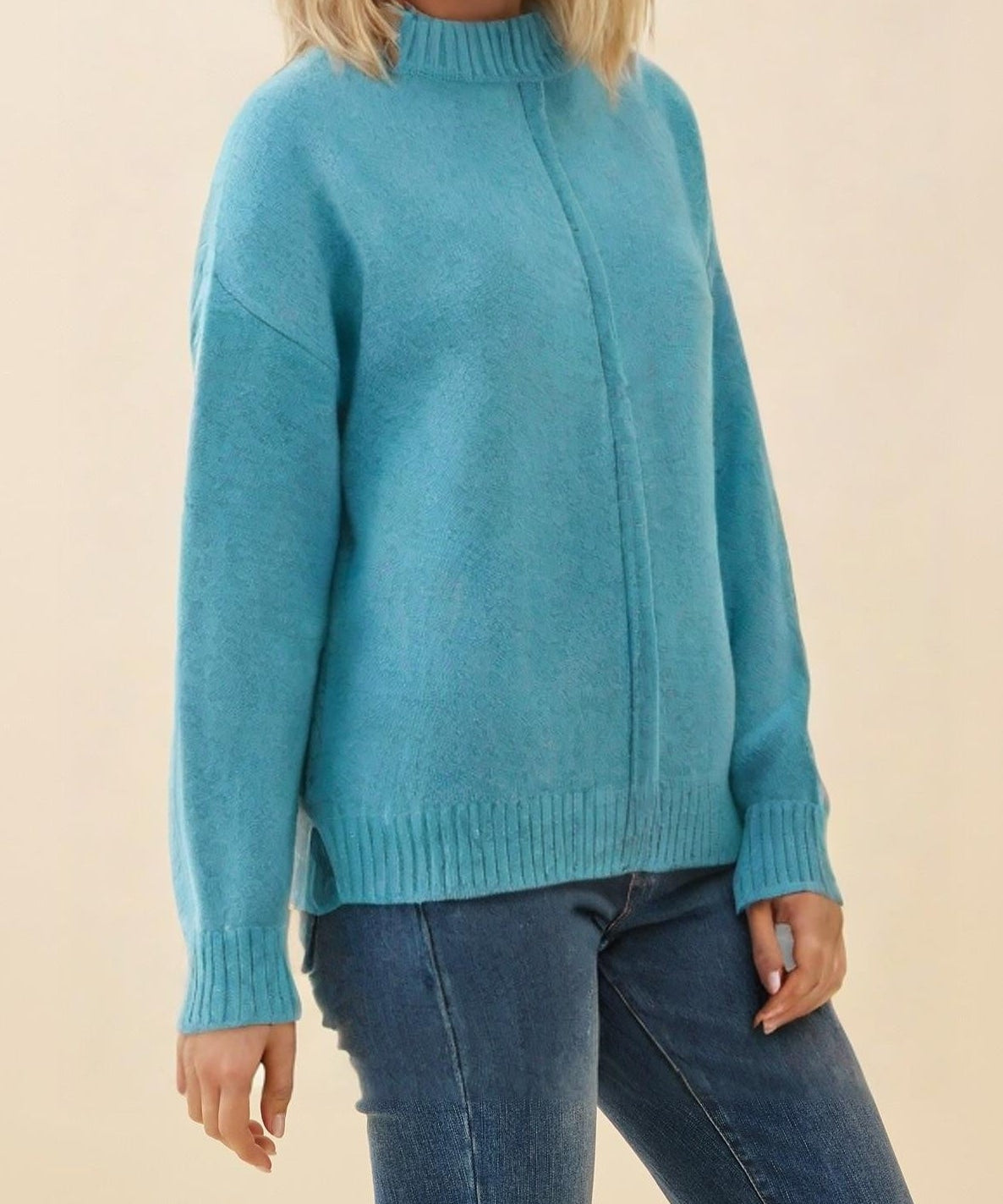 The Skylar Mock Neck Pullover - MTT Collective
