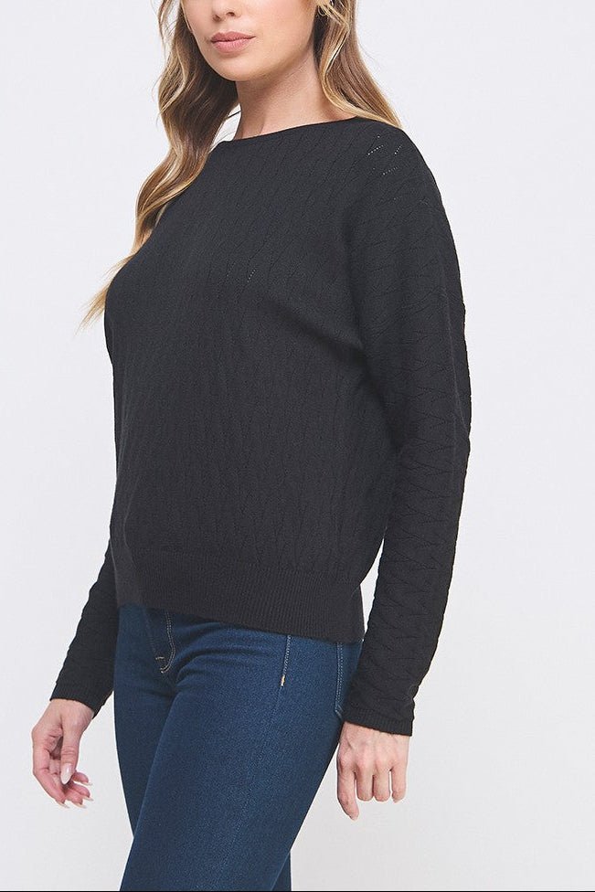 The Sutton Cable Knit Dolman Sweater - MTT Collective