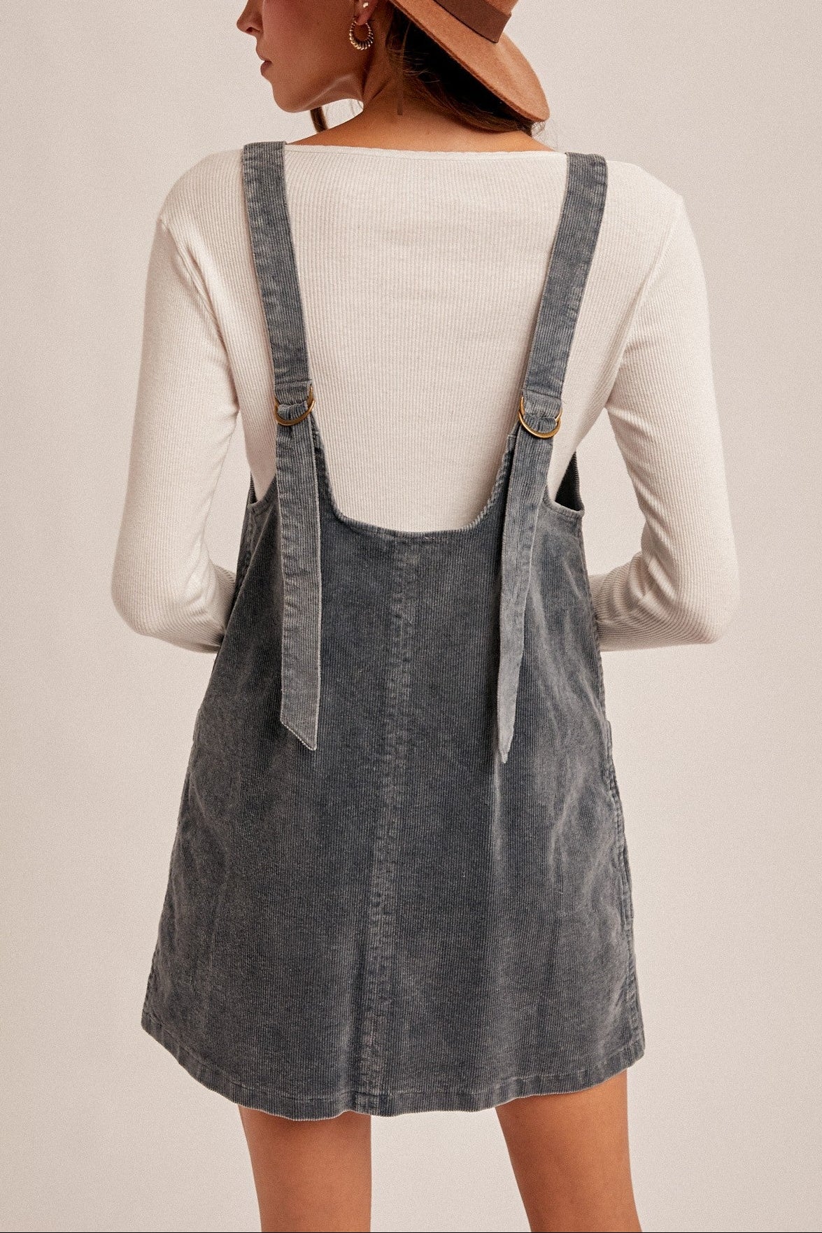 Thea Corduroy Pinafore Dress - MTT Collective