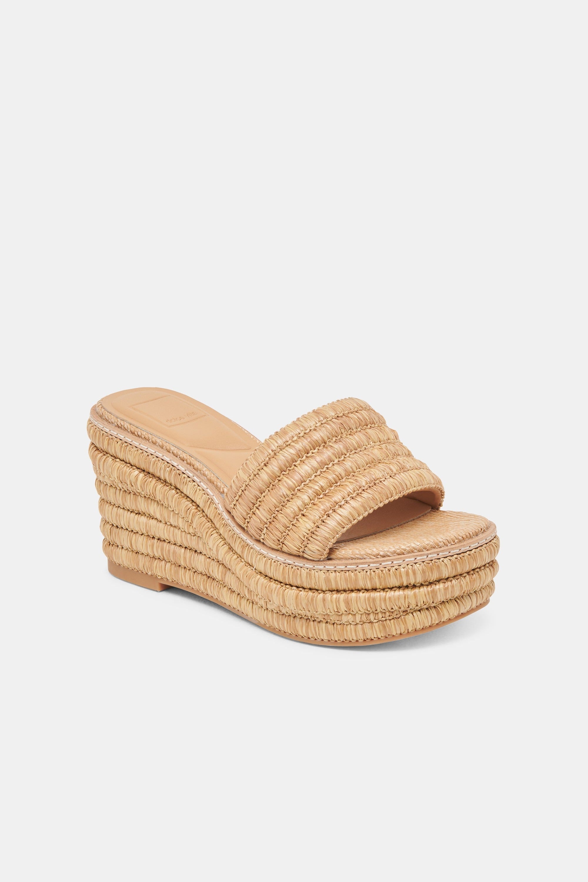 Dolce Vita Throne raffia platform wedge sandal
